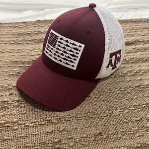 Columbia White and Maroon Cap